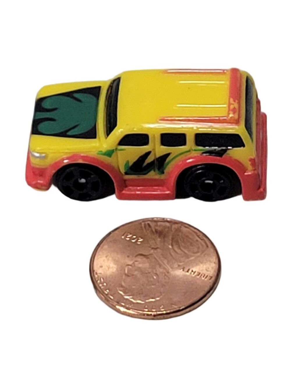 Vintage MMTL Micro Machines Yellow Suv W/ Shark Tooth Design
